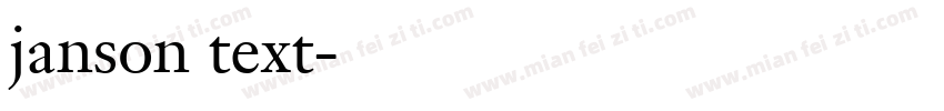 janson text字体转换
